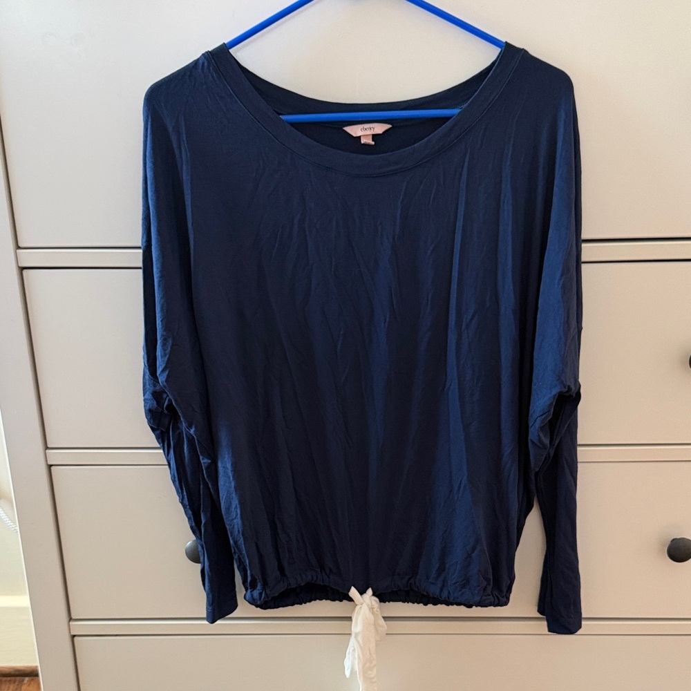 NWOT Eberjey Deep Sea Heather Slouchy Tee Blue
